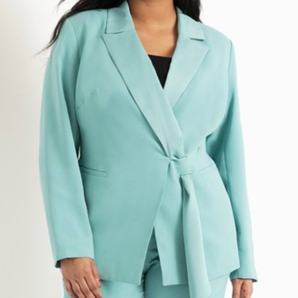 Eloquii Blazer with Satin Tie